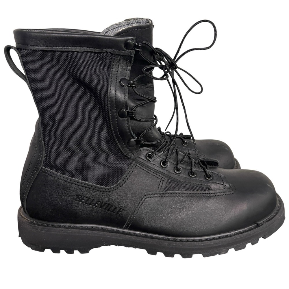 Belleville GICB Gore-Tex Military Combat Boots Black Leather Vibram Sole USA 13W